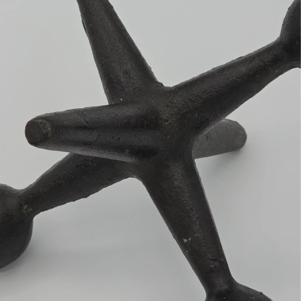 Jacks Bookend Pair Cast Iron Doorstop 6 1/2